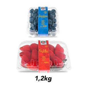 Pack de frutillas y arandanos frescos 1.2 kg